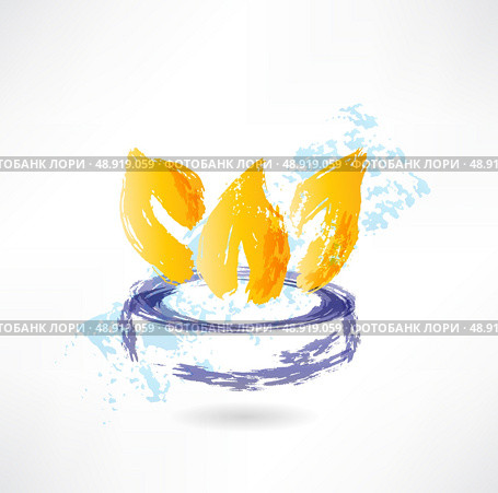 burner grunge icon. Стоковая иллюстрация, агентство Ingram Publishing / Фотобанк Лори