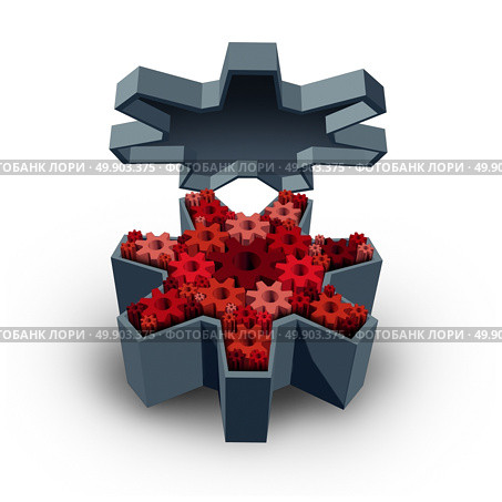 Business audit and financial accounting inner workings exposed concept as a large open gear exposing the internal mechanics of a company as a metaphor for auditing or corporate verification as a 3D illustration. Стоковое фото, агентство Ingram Publishing / Фотобанк Лори