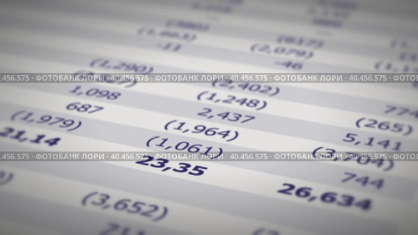 Business finance and income statement, accounting, statistics and analytic research concept. A company's balance sheet. Стоковая анимация, аниматор Евгений Тарасенко / Фотобанк Лори