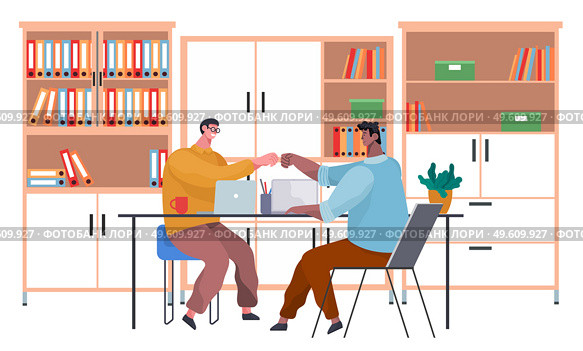 Business people shaking hands, reached agreement. Partnership and cooperation in business, happy businessmen made a good transaction. Partners on deal meeting at a table do handshake in flat design. Business people shaking hands, reached agreement. Partners on deal meeting at a table do handshake. Стоковая иллюстрация, агентство Ingram Publishing / Фотобанк Лори