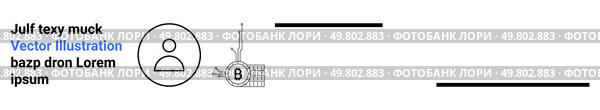 Business profile icon with data analytics graph featuring growth arrow. Ideal for business reports, analytics presentations, financial dashboards, user profiles, online courses, websites, and mobile. Business Profile Icon with Data Analytics Graph in Black and White. Стоковая иллюстрация, агентство Ingram Publishing / Фотобанк Лори