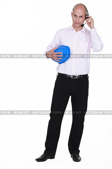 Businessman with headset. Стоковое фото, агентство Ingram Publishing / Фотобанк Лори