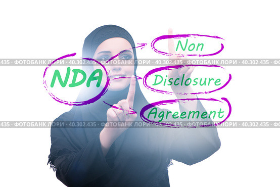Businesswoman in non disclosure agreement concept. Стоковое фото, фотограф Elnur / Фотобанк Лори