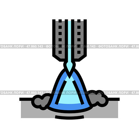 butt welding color icon vector illustration. Стоковая иллюстрация, иллюстратор Vectorwin / Фотобанк Лори