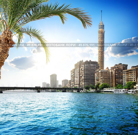 Cairo TV tower on the bank of Nile. Стоковое фото, агентство Ingram Publishing / Фотобанк Лори