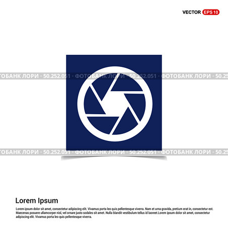 Camera Lens Icon - Blue photo Frame. Стоковая иллюстрация, агентство Ingram Publishing / Фотобанк Лори
