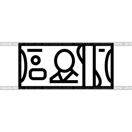 canadian dollar cad line icon vector illustration. Стоковая иллюстрация, иллюстратор Vectorwin / Фотобанк Лори