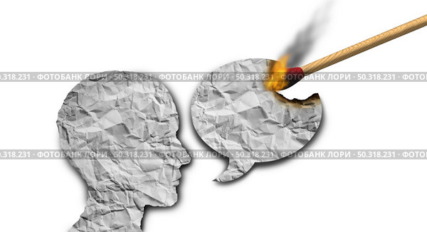 Cancel opinion and eliminate free speech or debate concept or cultural cancellation and social media censorship as canceling or restricting opinions that are offensive or controversial to the public with 3D illustration elements. Стоковое фото, агентство Ingram Publishing / Фотобанк Лори
