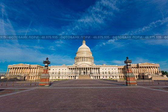 Capitol building Washington DC eastern facade USA US congress. Стоковое фото, агентство Ingram Publishing / Фотобанк Лори