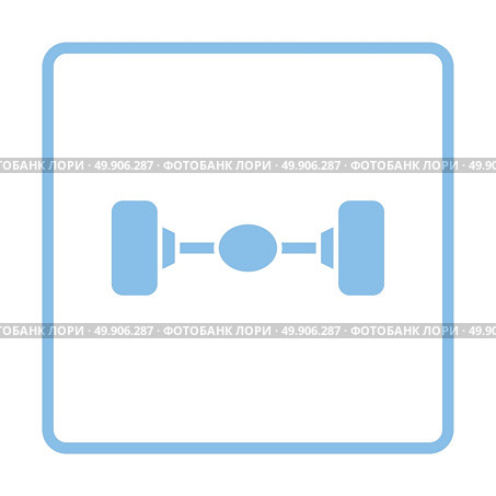 Car rear axle icon. Blue frame design. Vector illustration. Стоковая иллюстрация, агентство Ingram Publishing / Фотобанк Лори