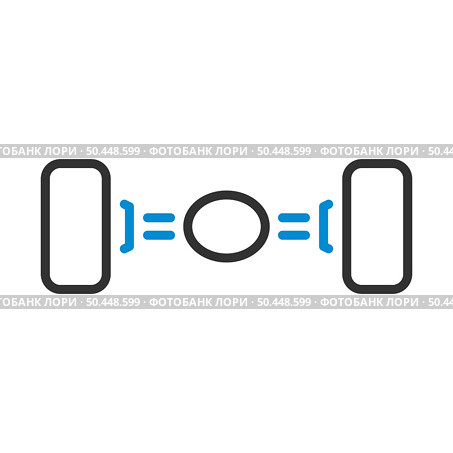 Car Rear Axle Icon. Editable Bold Outline With Color Fill Design. Vector Illustration. Стоковая иллюстрация, агентство Ingram Publishing / Фотобанк Лори