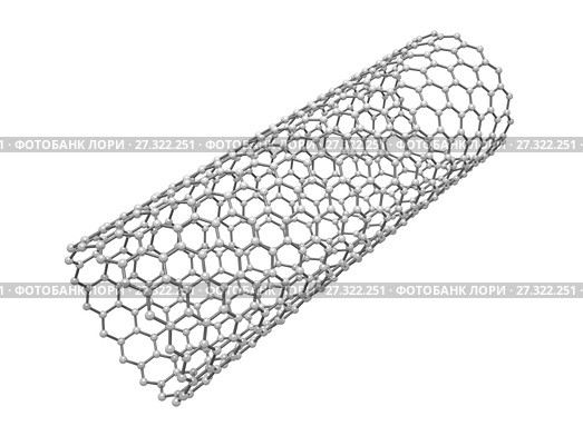 Carbon 3d nanotubes molecular structure. Стоковая иллюстрация, иллюстратор EugeneSergeev / Фотобанк Лори
