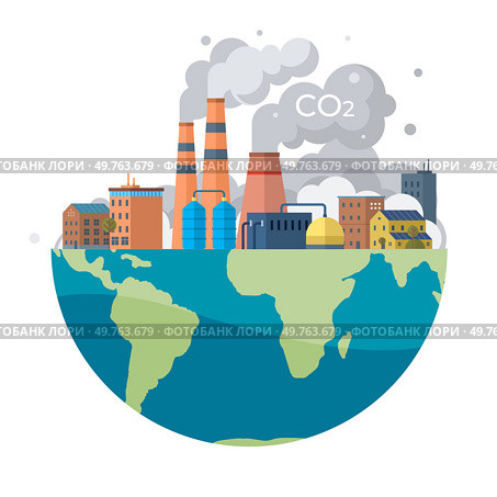 Carbon dioxide vector illustration. Carbon dioxide, prevalent gas, permeates atmosphere, affecting climate patterns The carbon dioxide metaphor emphasizes interconnectedness environmental issues. Carbon dioxide. Eco-friendly initiatives aim to reduce carbon dioxide emissions. Стоковая иллюстрация, агентство Ingram Publishing / Фотобанк Лори