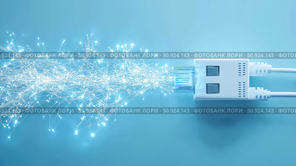 cat7 sliding network cable ai generated. Стоковое AI-изображение, AI-художник Vectorwin / Фотобанк Лори