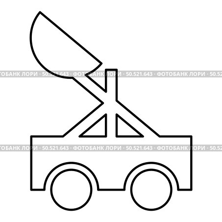 Catapult medieval siege ejection seat contour outline line icon black color vector illustration image thin flat style simple. Catapult medieval siege ejection seat contour outline line icon black color vector illustration image thin flat style. Стоковая иллюстрация, агентство Ingram Publishing / Фотобанк Лори