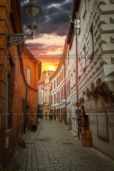 Cesky Krumlov - the city of South Bohemia Czech Republic region. Located on the Vltava River. declared a UNESCO World Heritage Site.. Cesky Krumlov . Стоковое фото, агентство Ingram Publishing / Фотобанк Лори