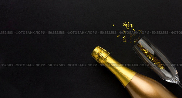 champagne bottle with copy space. Стоковое фото, агентство Ingram Publishing / Фотобанк Лори