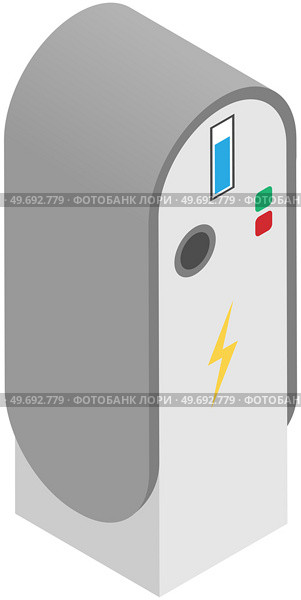 Charger for electric vehicles. Electromobile charging station. Equipment for auto accumulator recharging. Alternative fuel. Vector green energy technology. Environmentally friendly transport. Charger for electric cars. Electromobile charging station. Equipment for auto accumulator recharging. Стоковая иллюстрация, агентство Ingram Publishing / Фотобанк Лори