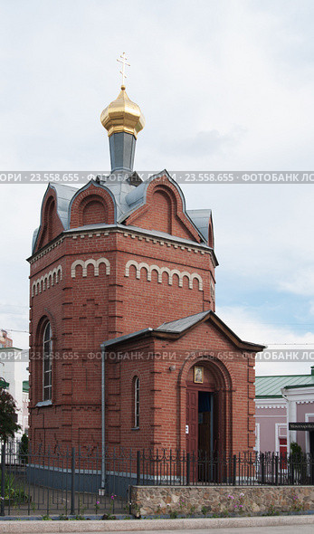Часовня Иверской иконы Божией Матери, Омск (2016 год). Редакционное фото, фотограф Галина Хорошман / Фотобанк Лори