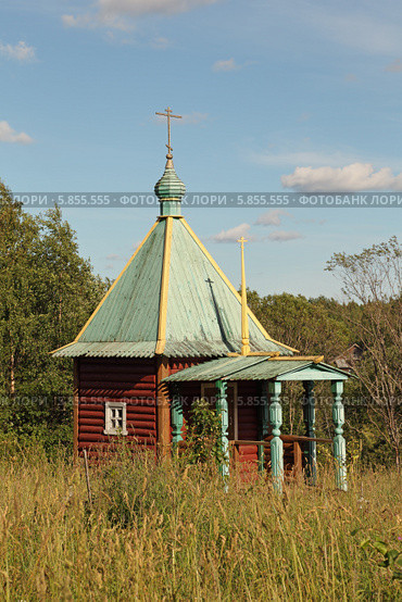 Часовня преподобного Сергия Радонежского (Важозерский монастырь, Карелия) (2012 год). Стоковое фото, фотограф Самохвалов Артем / Фотобанк Лори