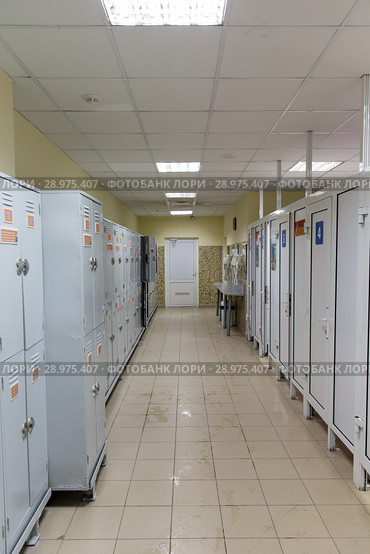 Checkroom in a fitness, swimming pool or so on. Стоковое фото, фотограф Евгений Ткачёв / Фотобанк Лори