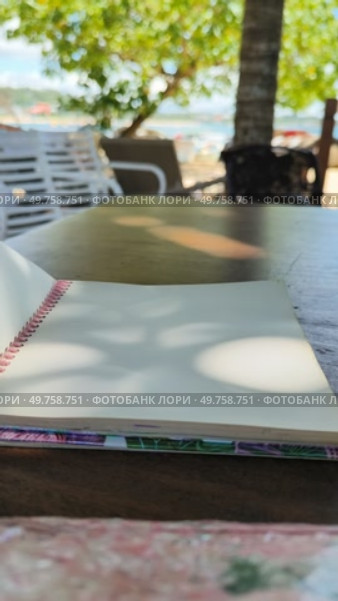 Человек показывает свою нарисованную только что картину лодки и моря на скетчбуке цветными пастельными карандашами с натуры на пленэре и показывает то с чего рисовал а ветер перелистывает страницы альбома. Стоковое видео, видеограф Светлана Русских / Фотобанк Лори