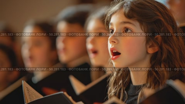 Children Sing Beautifully in Choir Performance During Winter Concert Celebration. Стоковое AI-видео, аниматор Юлия Гапеенко / Фотобанк Лори