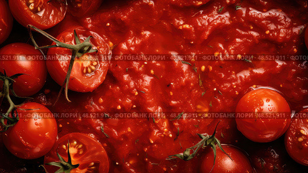 chunky tomato sauce texture ai generated. Стоковое AI-изображение, AI-художник Vectorwin / Фотобанк Лори