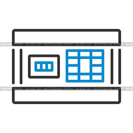 Circuit Breakers Box Icon. Editable Bold Outline With Color Fill Design. Vector Illustration. Стоковая иллюстрация, агентство Ingram Publishing / Фотобанк Лори