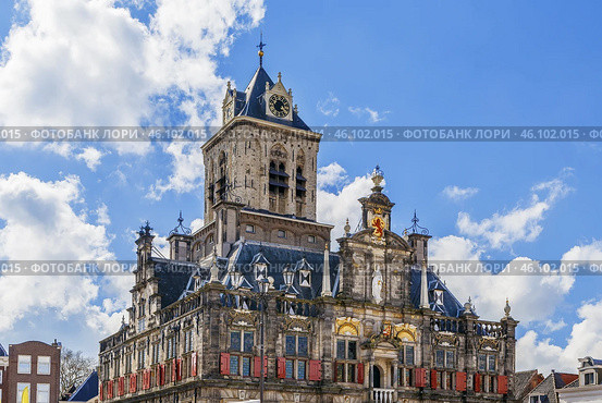 City Hall, Delft, Netherlands (2016 год). Стоковое фото, фотограф Boris Breytman / Фотобанк Лори