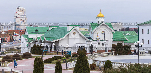 City panorama with Minsk Theological Academy (2024 год). Редакционное фото, фотограф EugeneSergeev / Фотобанк Лори