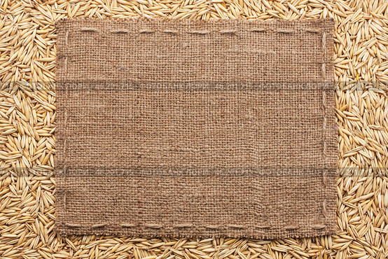Classical frame on oats grain. Стоковое фото, фотограф Александр Собко / Фотобанк Лори