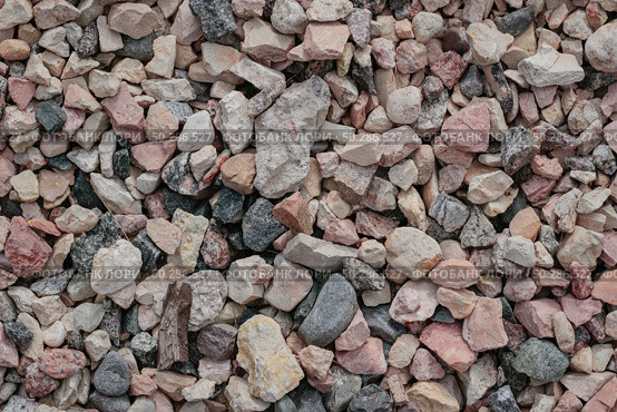 Close-up of crushed gravel as background or texture. Стоковое фото, фотограф Марина Демидюк / Фотобанк Лори