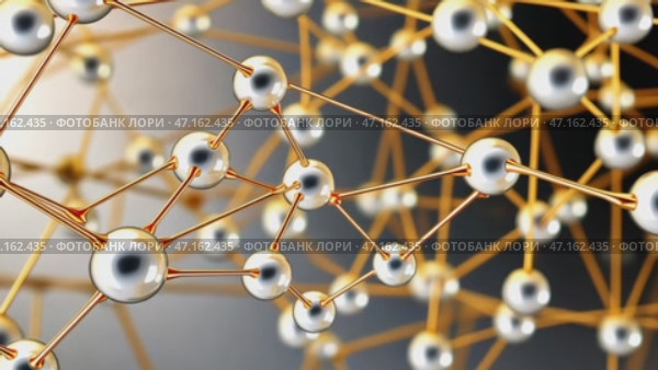 Close up of Molecular structure model. Стоковое AI-видео, аниматор Ирина Старикова / Фотобанк Лори