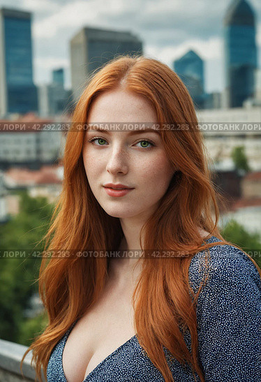 Close-up portrait of a young beautiful woman. Generative AI. Стоковое AI-изображение, AI-художник Андрей Аркуша / Фотобанк Лори