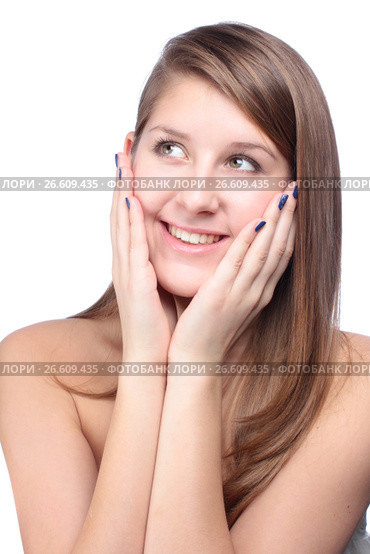 Close-up portrait of beautiful young woman. Стоковое фото, фотограф Tatjana Romanova / Фотобанк Лори
