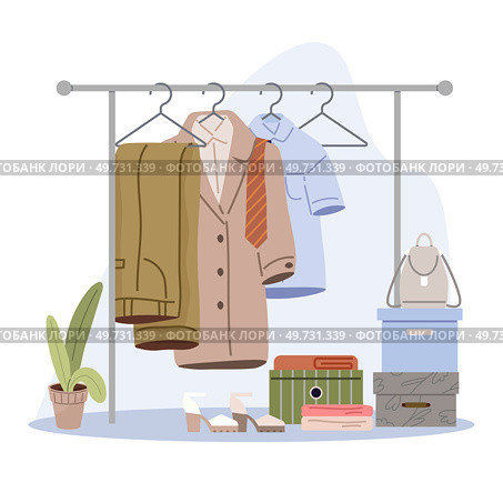 Clothing care. Vector illustration. Clean clothes contribute to maintaining good personal hygiene standards Every little thing we do to support sustainable fashion makes difference Wash your clothes. Clothing care. Wear clothes complement your body shape and size. Clean clothes contribute to good personal hygiene. Стоковая иллюстрация, агентство Ingram Publishing / Фотобанк Лори