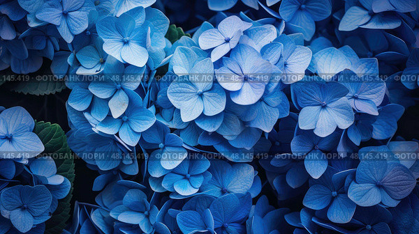 clustered blue plants ai generated. Стоковое AI-изображение, AI-художник Vectorwin / Фотобанк Лори