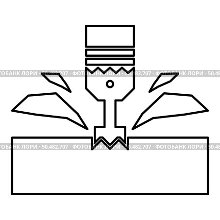 CNC milling machine material metalworking cutter plunger metalwork industry lathe plunge power tool technology tooling carving shavings contour outline line icon black color vector illustration image thin flat style simple. CNC milling machine material metalworking cutter plunger metalwork industry lathe plunge power tool technology tooling carving shavings contour outline line icon black color vector illustration image thin flat style. Стоковая иллюстрация, агентство Ingram Publishing / Фотобанк Лори