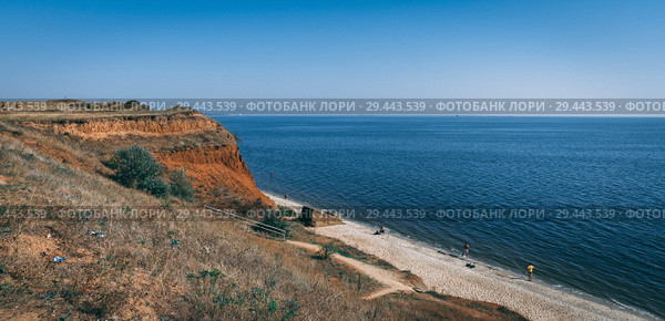 Coastline and beaches in Ochakov, Ukraine (2018 год). Стоковое фото, фотограф Sergii Zarev / Фотобанк Лори