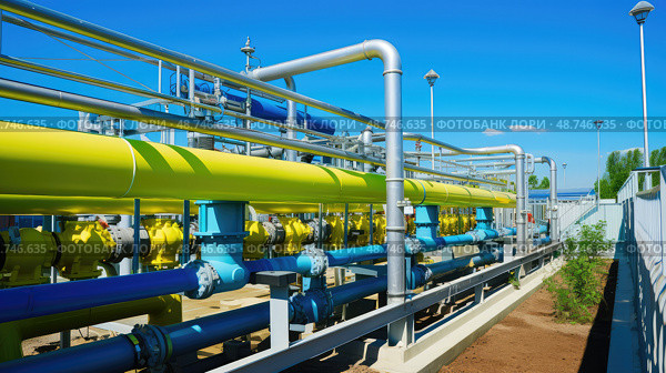 coded water treatment pipes ai generated. Стоковое AI-изображение, AI-художник Vectorwin / Фотобанк Лори