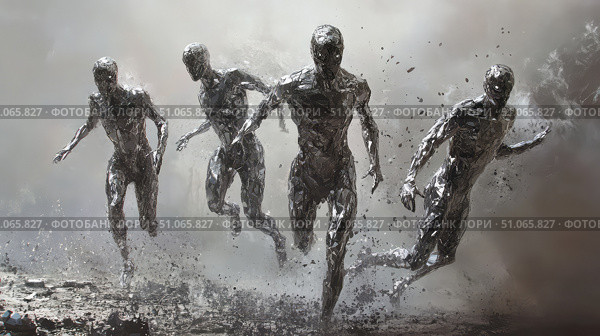 collaboration disintegrating team ai generated. Стоковое AI-изображение, AI-художник Vectorwin / Фотобанк Лори