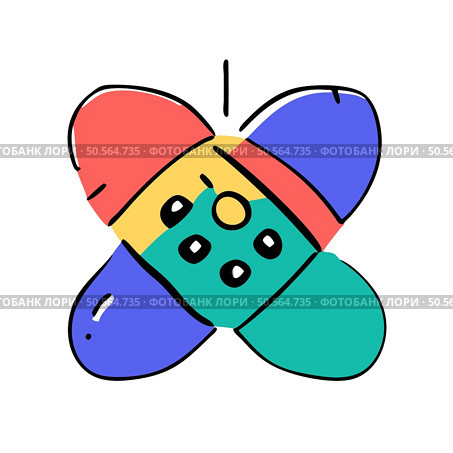 Colorful abstract bandage design with a playful and modern look. Perfect for branding. social media graphics. and more. Стоковая иллюстрация, агентство Ingram Publishing / Фотобанк Лори