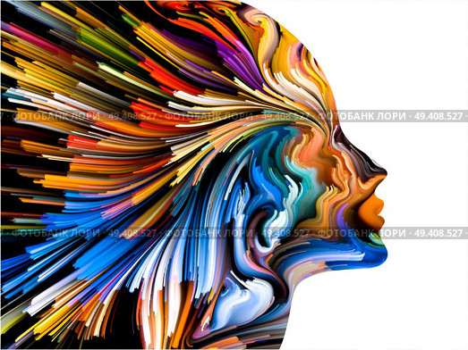 Colors of Imagination series. Composition of streaks of color with metaphorical relationship to art, creativity, imagination and graphic design. Стоковое фото, агентство Ingram Publishing / Фотобанк Лори