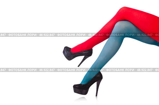 Colourful leggings isolated on the white. Стоковое фото, агентство Ingram Publishing / Фотобанк Лори