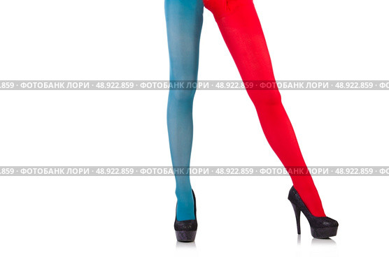 Colourful leggings isolated on the white. Стоковое фото, агентство Ingram Publishing / Фотобанк Лори