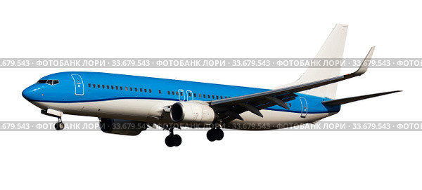 Commercial passenger airliner isolated on white. Стоковое фото, фотограф Яков Филимонов / Фотобанк Лори