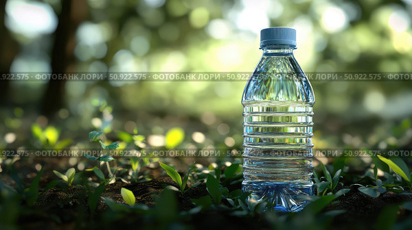 compact small water bottle ai generated. Стоковое AI-изображение, AI-художник Vectorwin / Фотобанк Лори