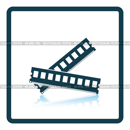 Computer memory icon. Shadow reflection design. Vector illustration. Стоковая иллюстрация, агентство Ingram Publishing / Фотобанк Лори