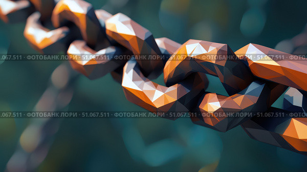 consensus zooming chain ai generated. Стоковое AI-изображение, AI-художник Vectorwin / Фотобанк Лори